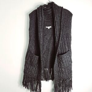 CAbi Charcoal Gray Knit Vest